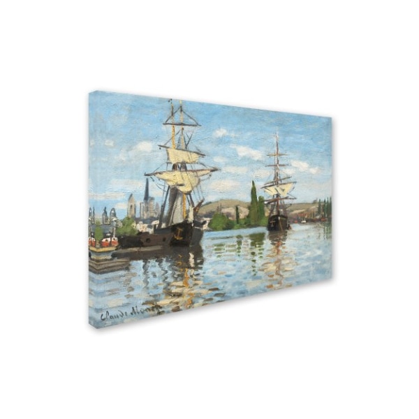 Claude Monet 'Ships Riding On The Seine' Canvas Art,14x19